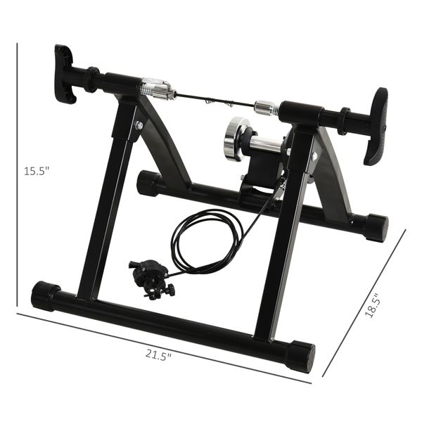 soozier indoor magnetic bike bicycle trainer stand 5 level resistance folding black